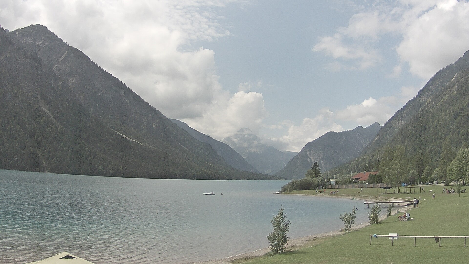 Archived image Webcam Lake Plansee near Reutte