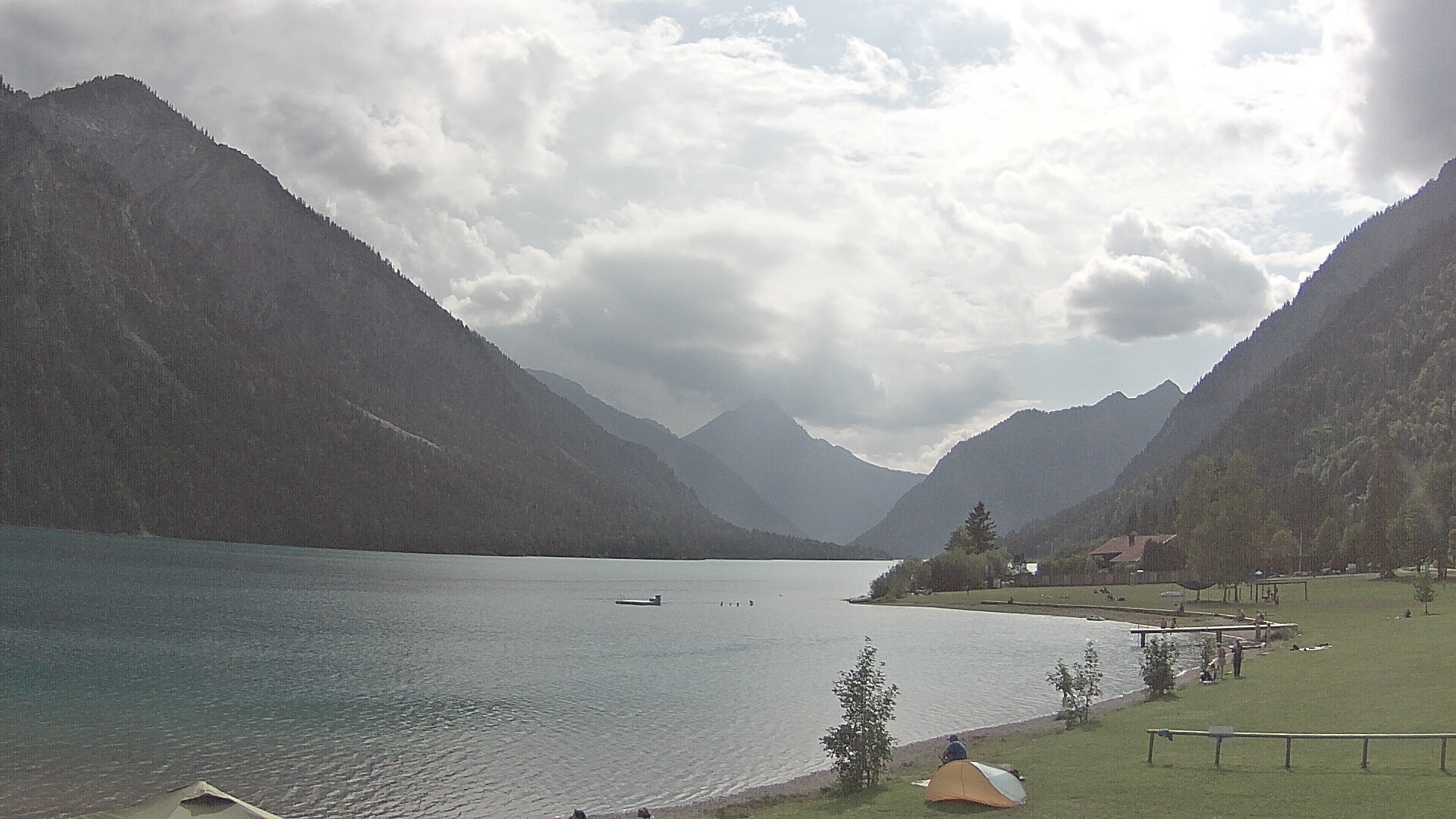 Archived image Webcam Lake Plansee near Reutte