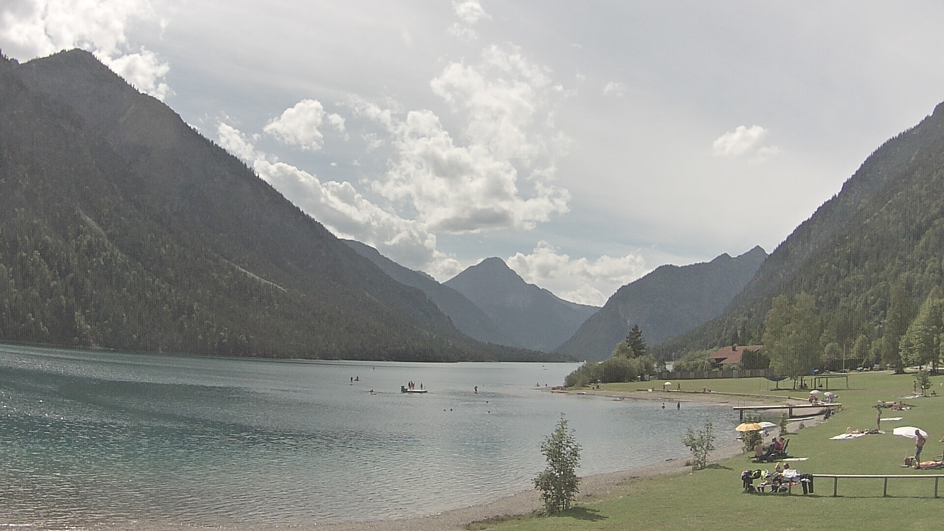 Archived image Webcam Lake Plansee near Reutte