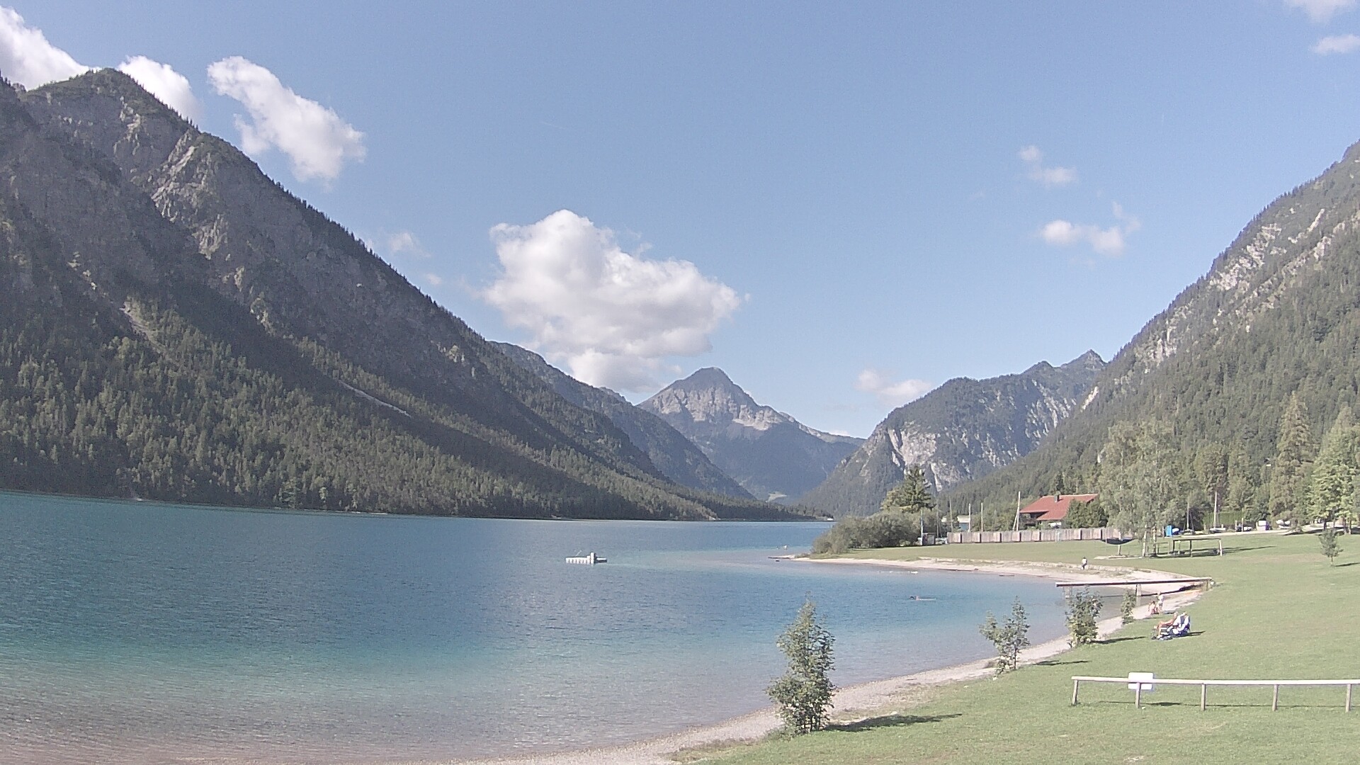 Archived image Webcam Lake Plansee near Reutte