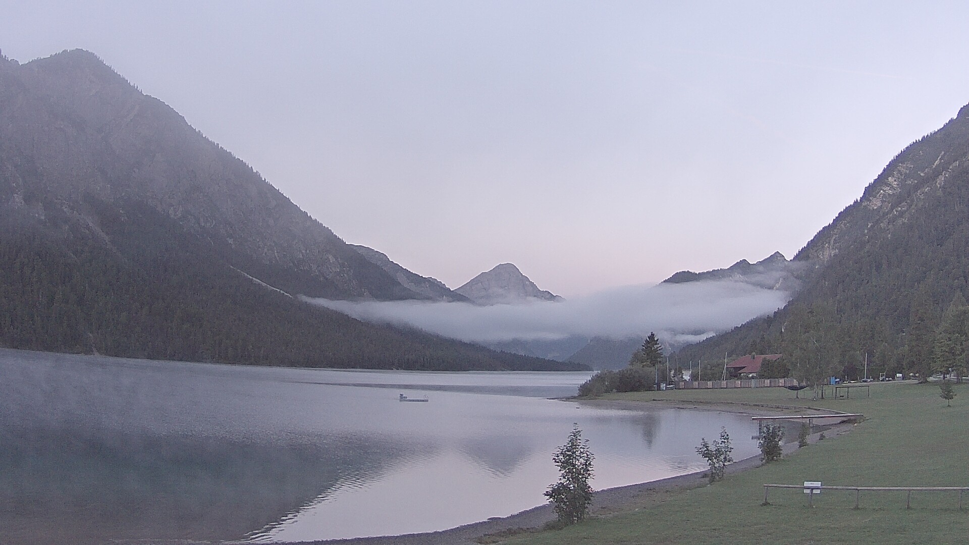 Archived image Webcam Lake Plansee near Reutte