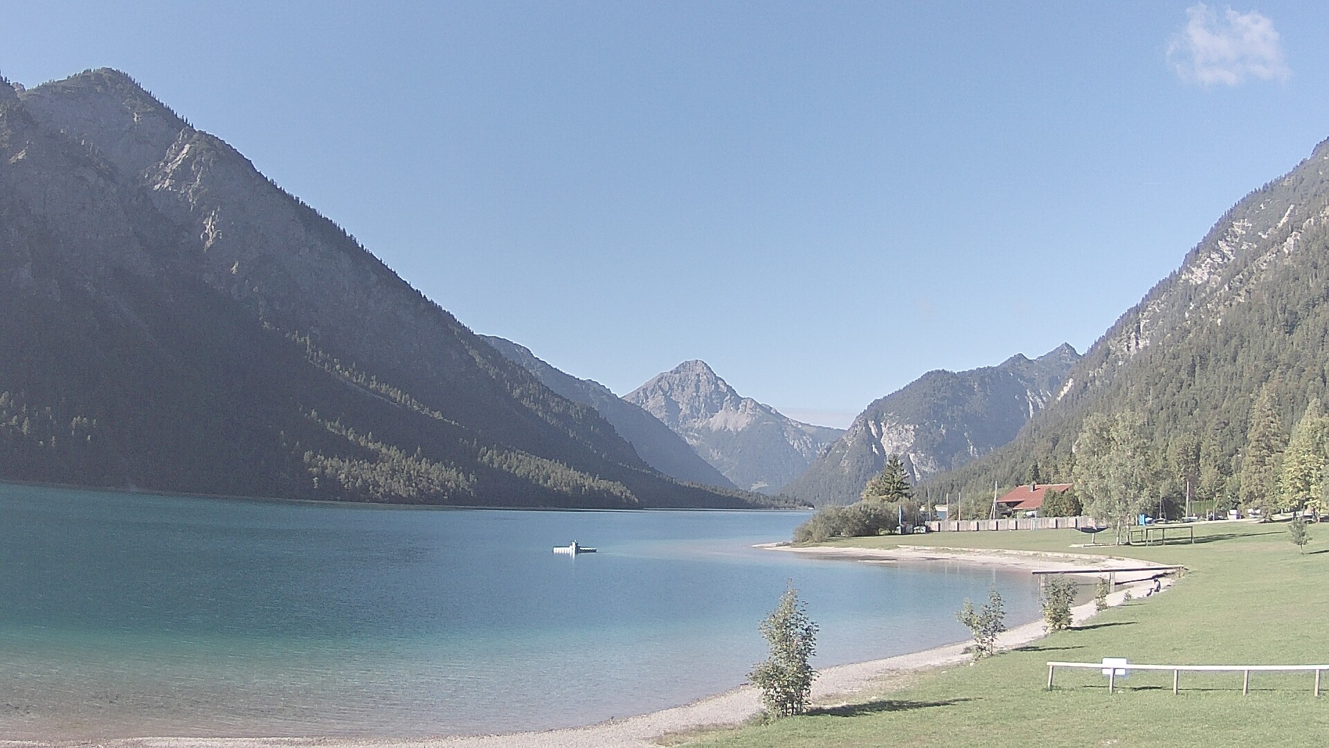 Archived image Webcam Lake Plansee near Reutte