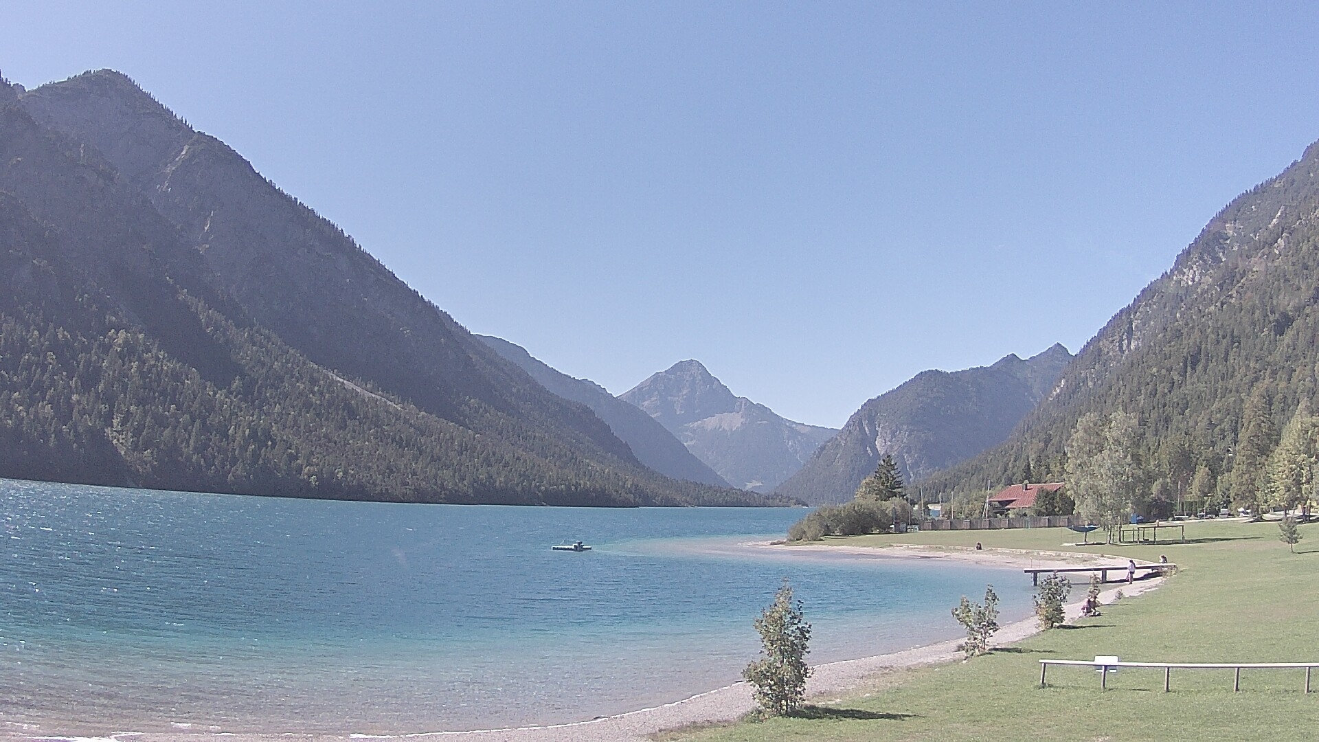 Archived image Webcam Lake Plansee near Reutte