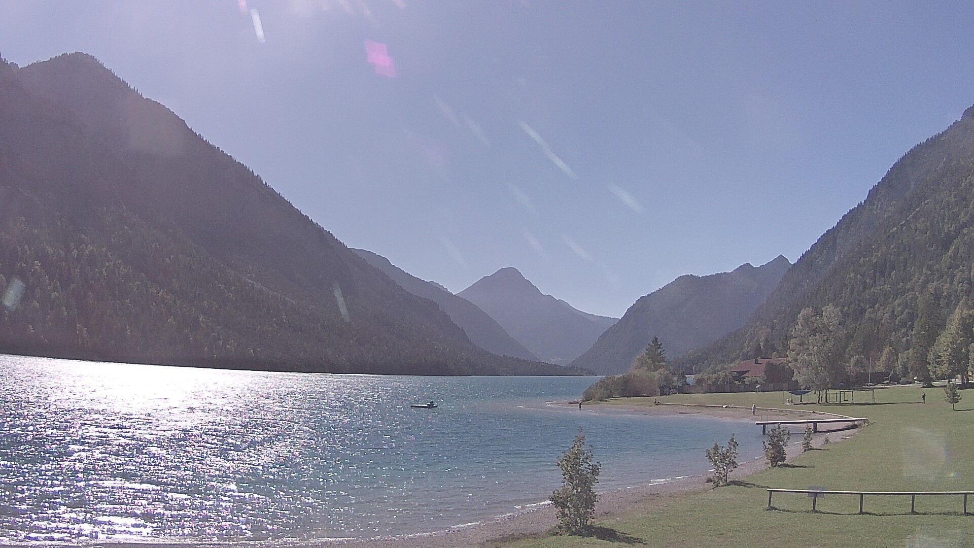 Archived image Webcam Lake Plansee near Reutte