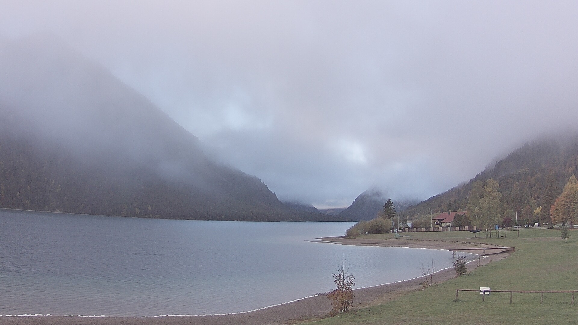 Archived image Webcam Lake Plansee near Reutte