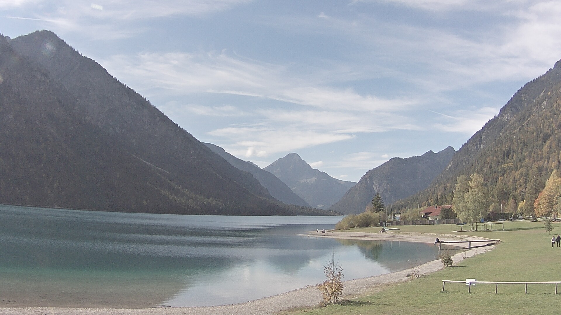 Archived image Webcam Lake Plansee near Reutte