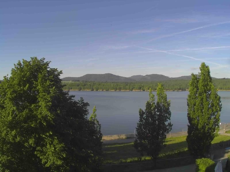 Archiv Foto Webcam Olberdorfer See: Blick auf das Zittauer Gebirge