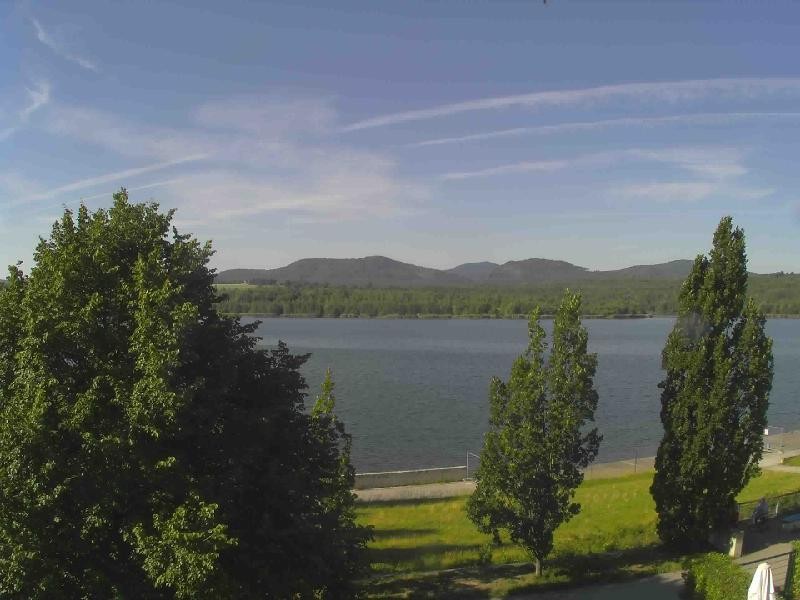 Archiv Foto Webcam Olberdorfer See: Blick auf das Zittauer Gebirge