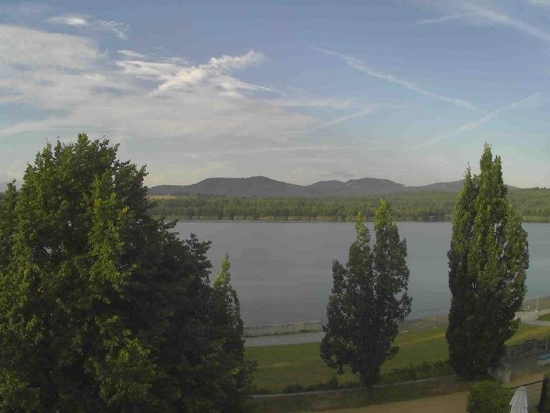 Archiv Foto Webcam Olberdorfer See: Blick auf das Zittauer Gebirge