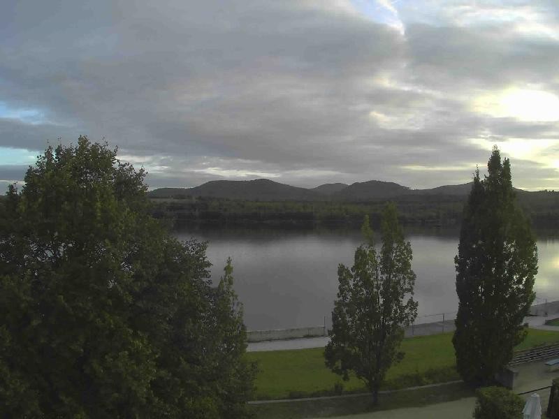 Archiv Foto Webcam Olberdorfer See: Blick auf das Zittauer Gebirge