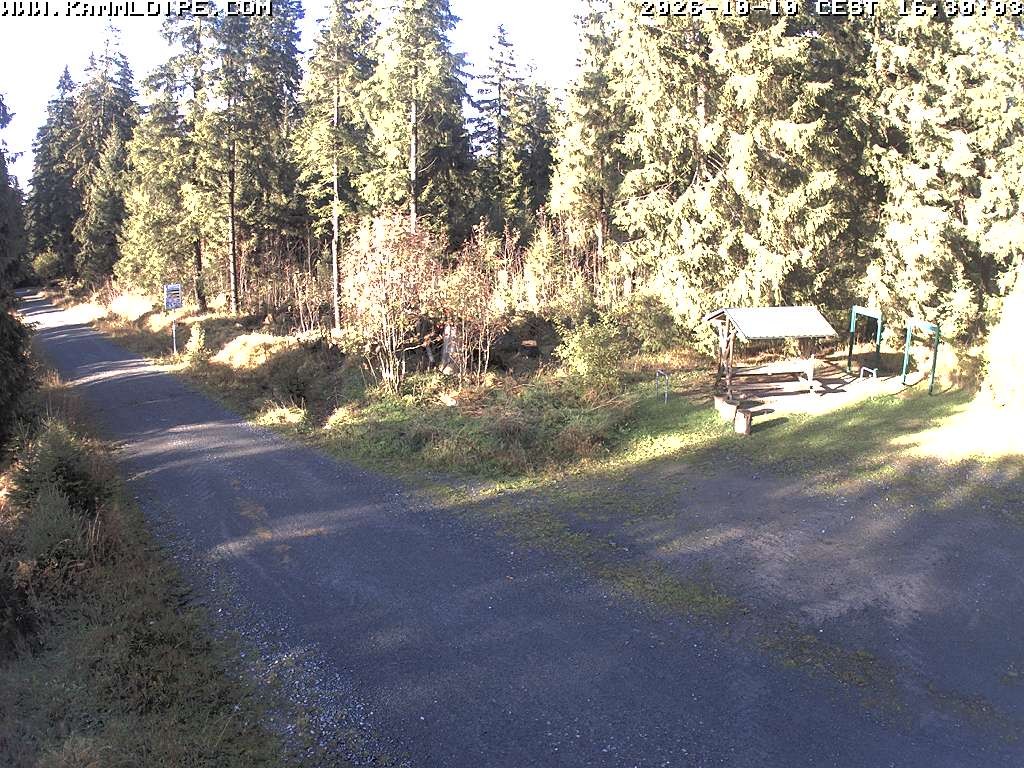 Archived image Webcam Hirschenstander Pass Ore Mountains