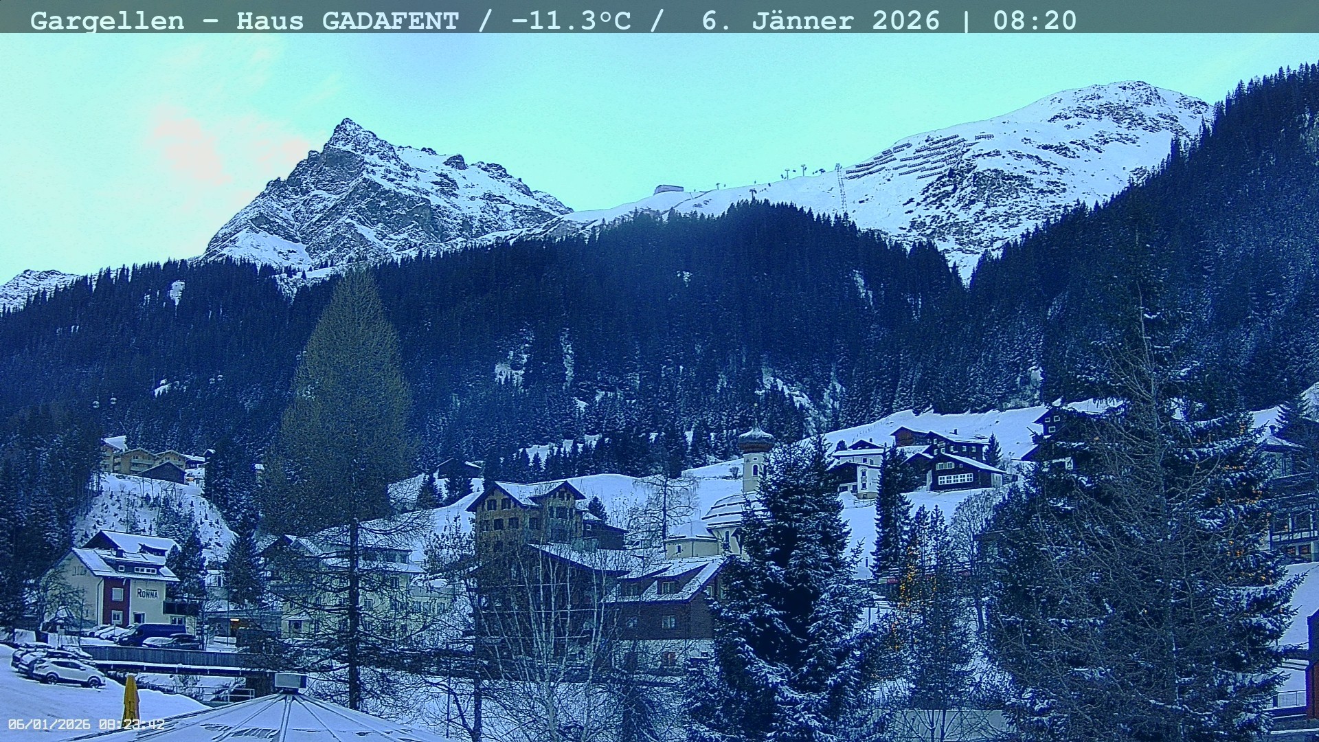 Archiv Foto Webcam Gargellen - Schafberg