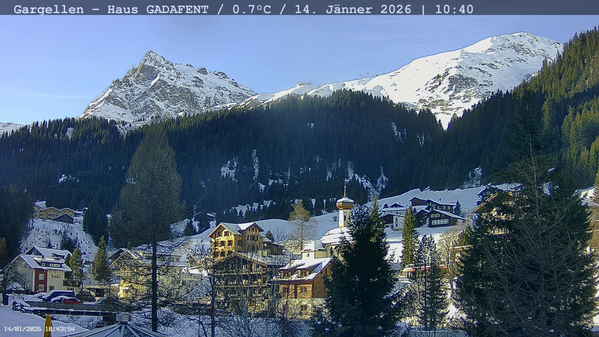 Archiv Foto Webcam Gargellen - Schafberg