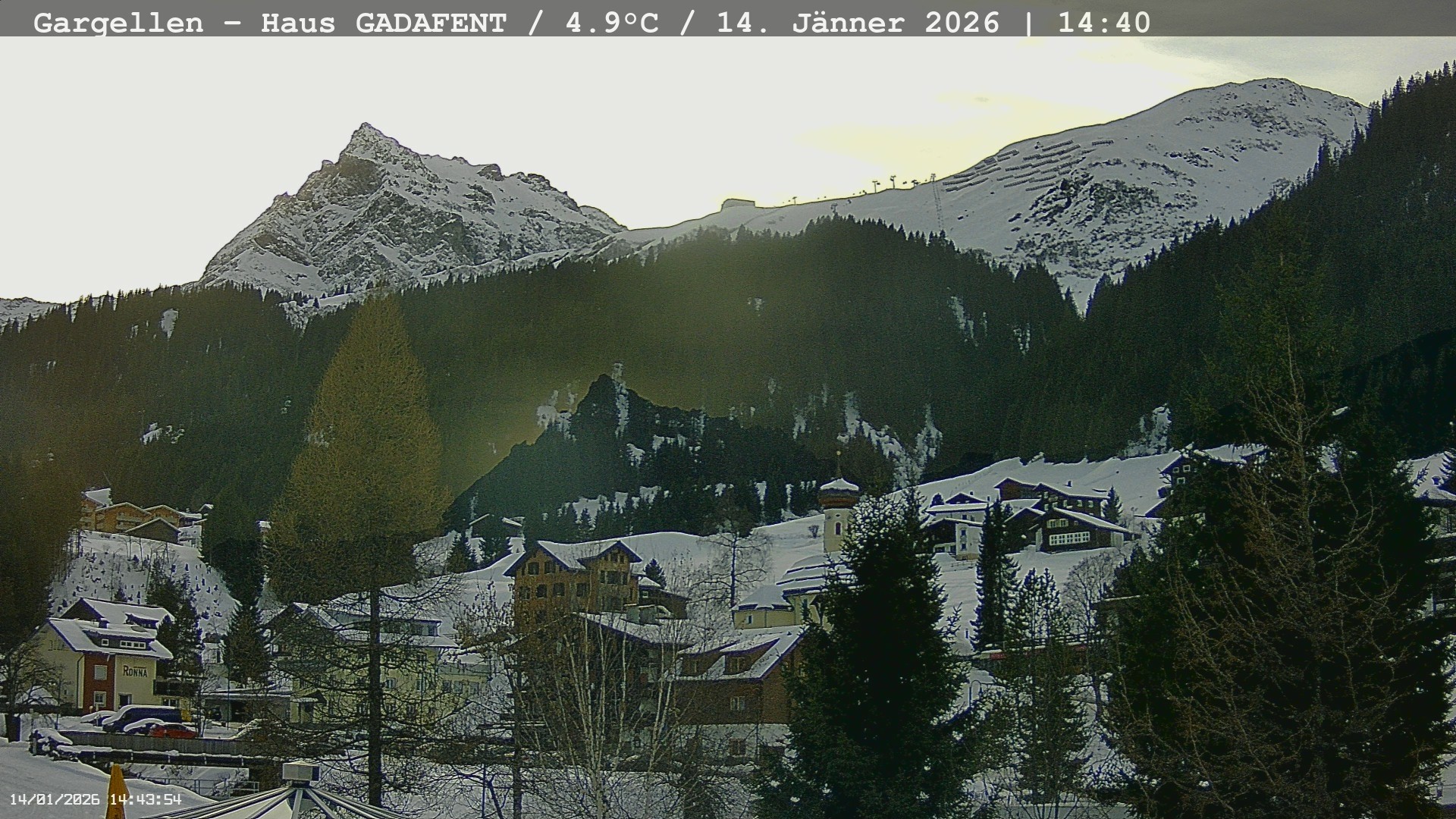 Archiv Foto Webcam Gargellen - Schafberg