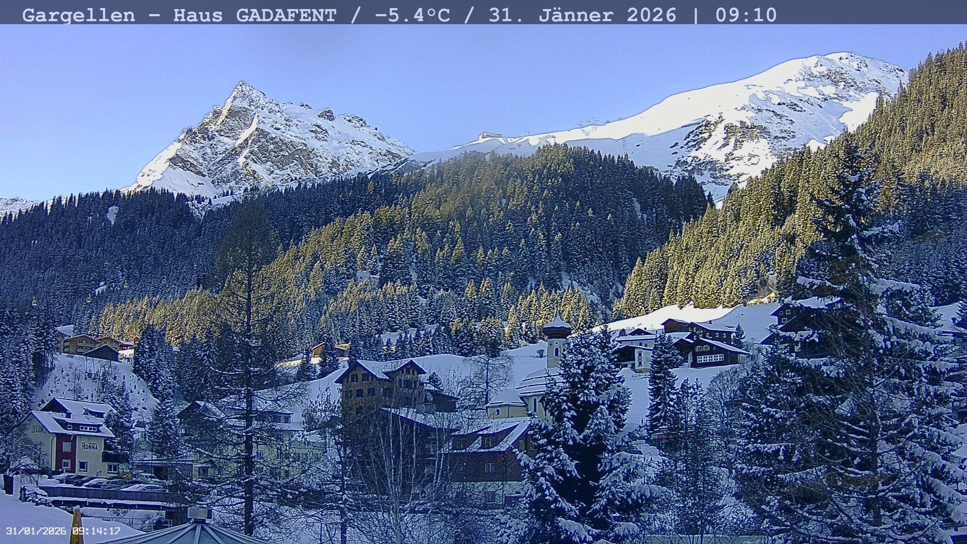 Archiv Foto Webcam Gargellen - Schafberg