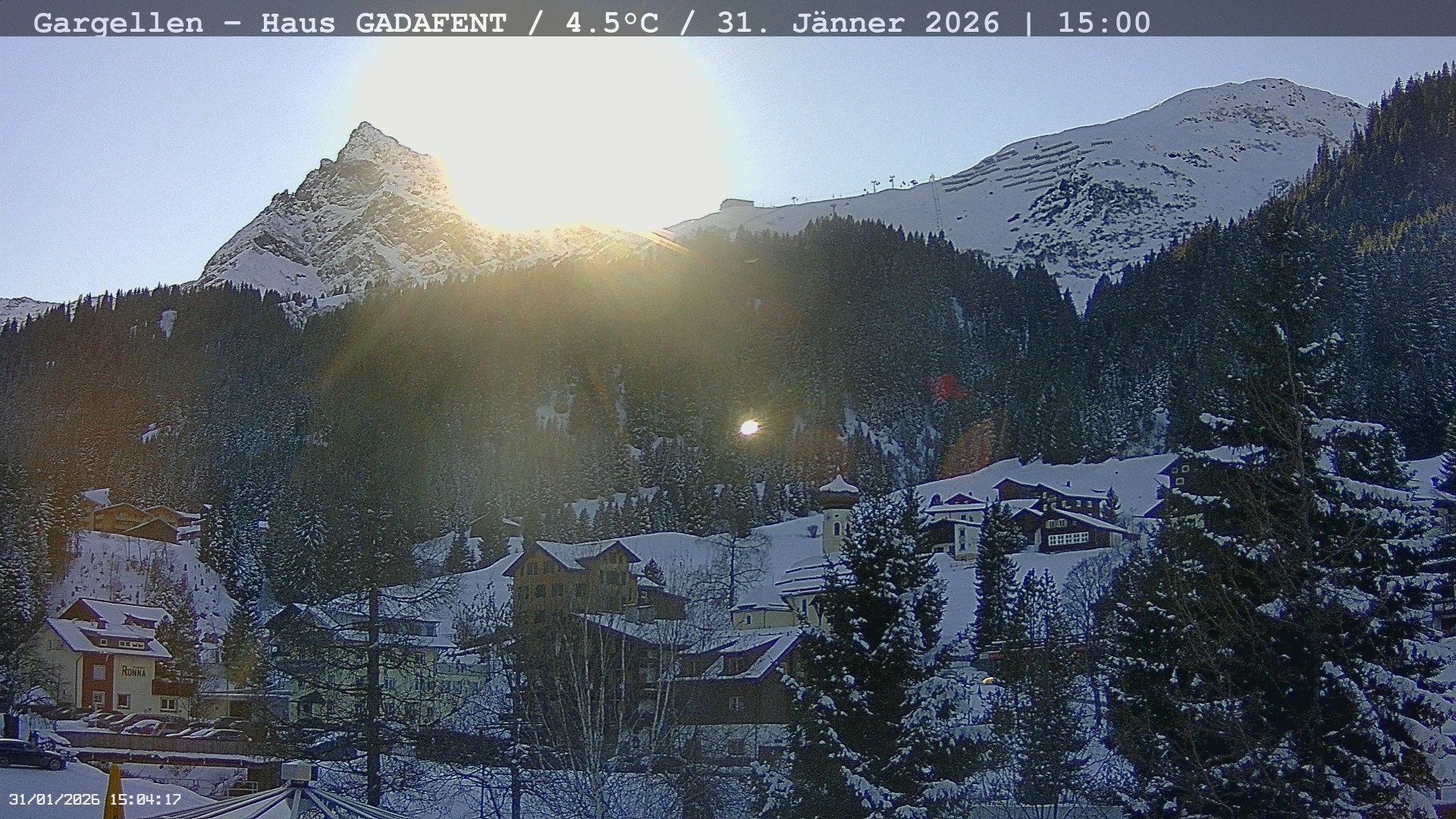 Archiv Foto Webcam Gargellen - Schafberg