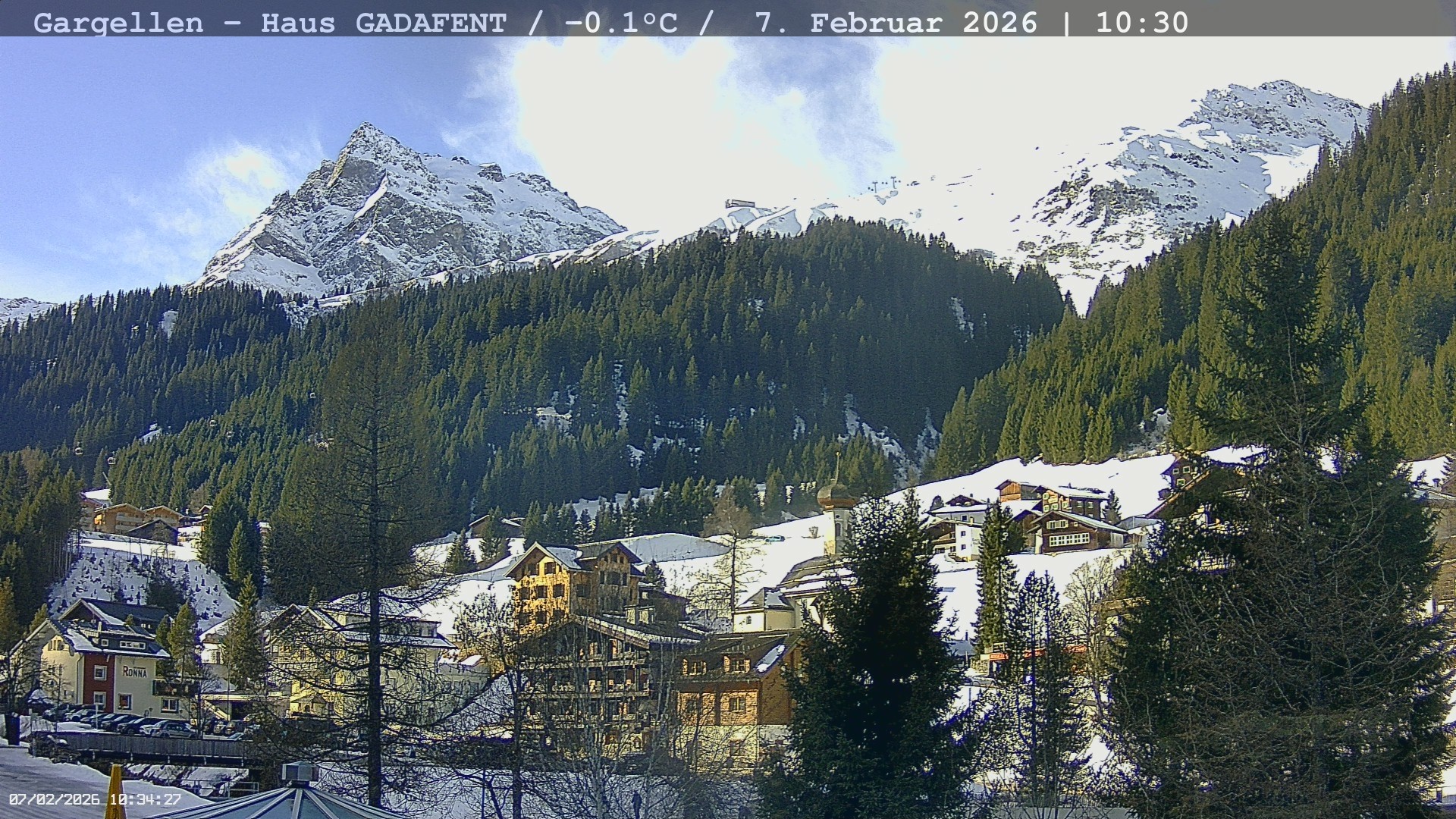 Archiv Foto Webcam Gargellen - Schafberg