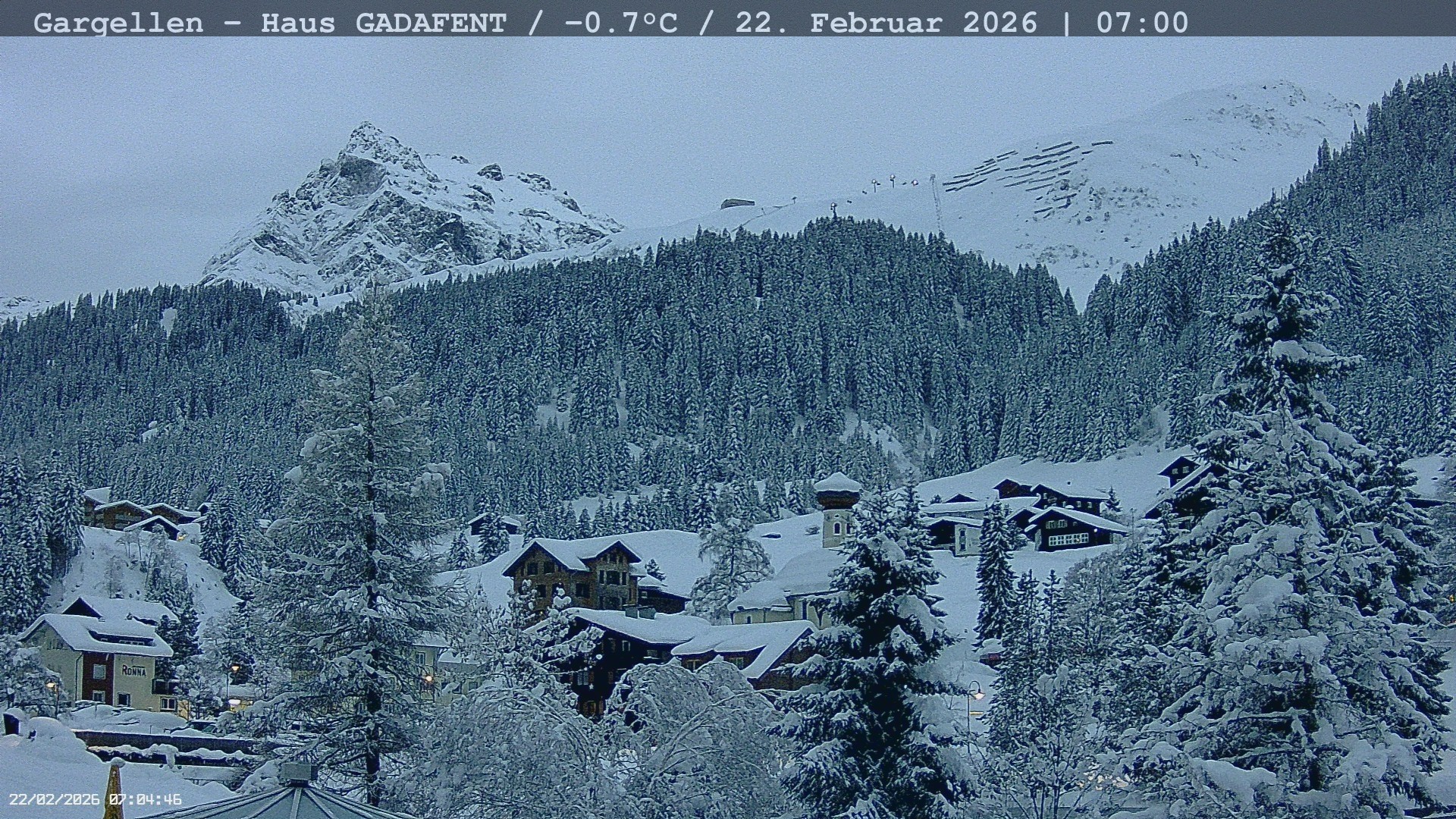 Archived image Webcam Schafberg Gargellen