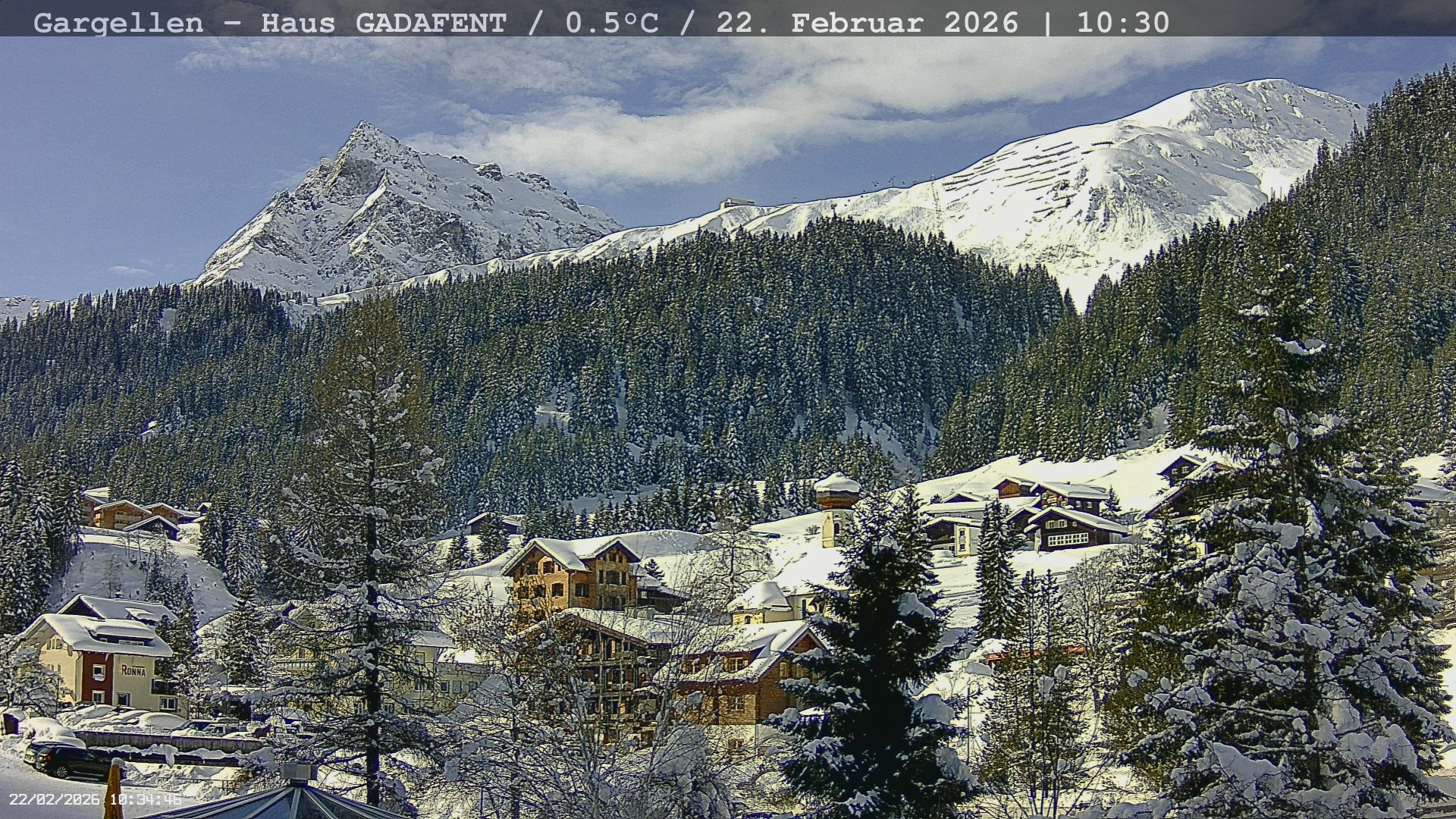 Archiv Foto Webcam Gargellen - Schafberg