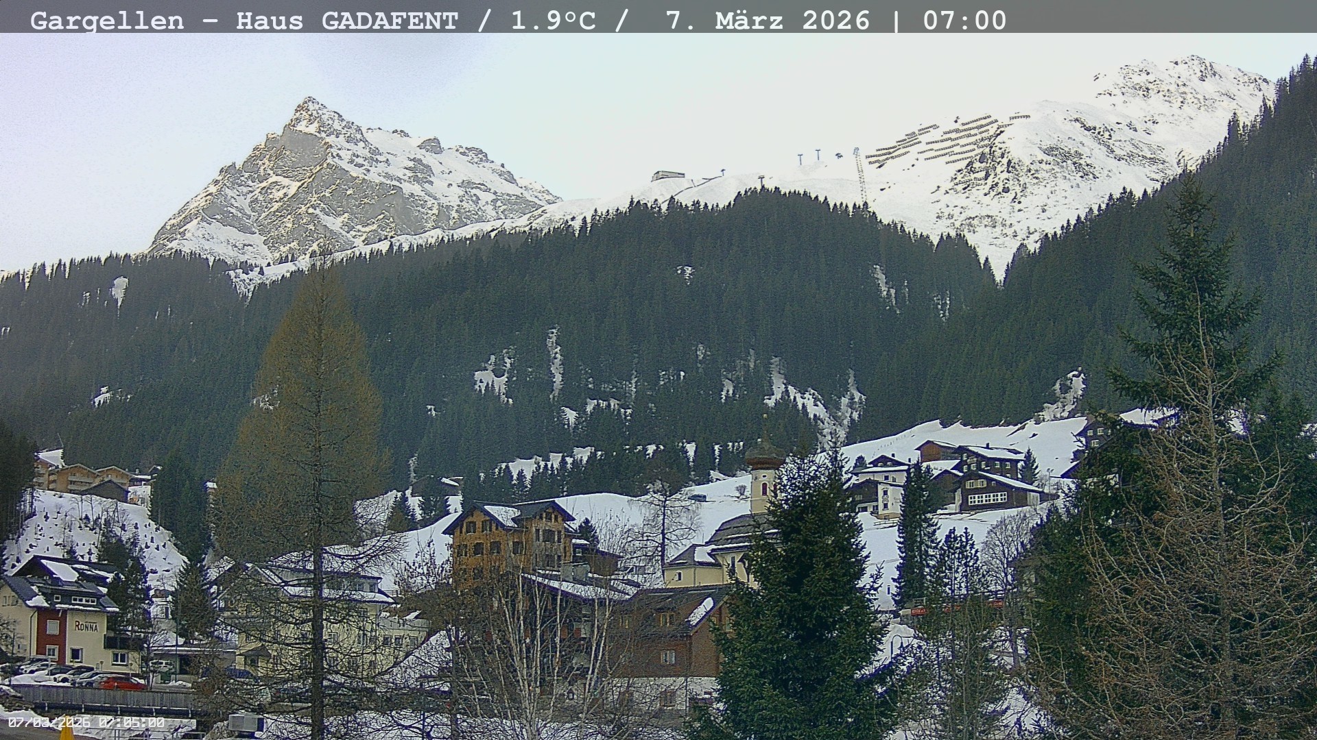 Archiv Foto Webcam Gargellen - Schafberg