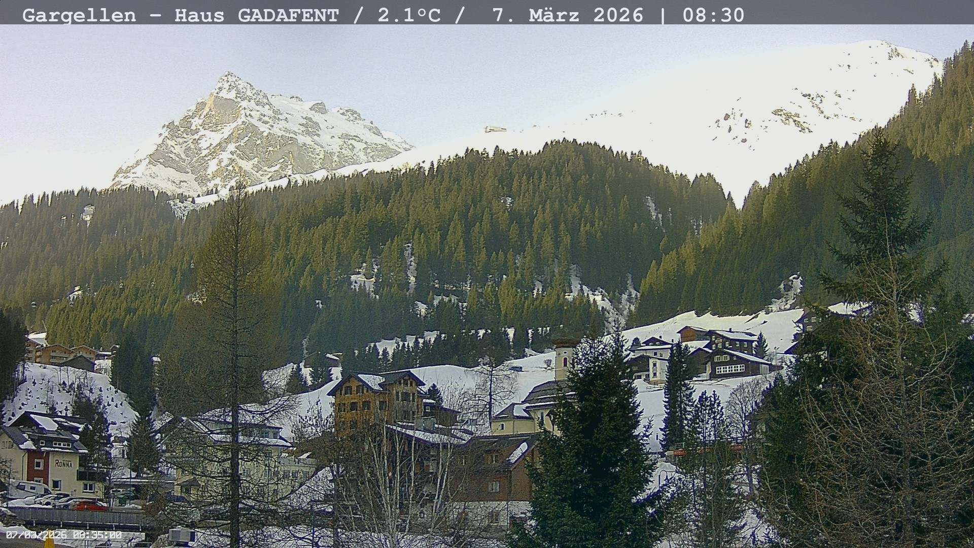 Archiv Foto Webcam Gargellen - Schafberg