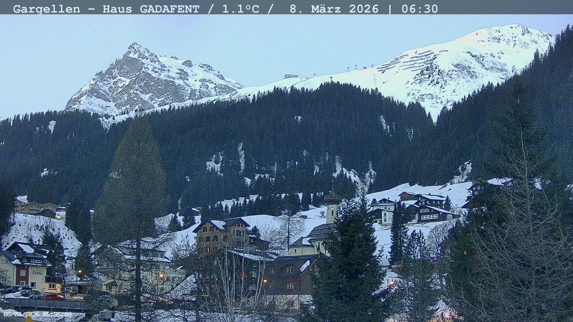 Archiv Foto Webcam Gargellen - Schafberg