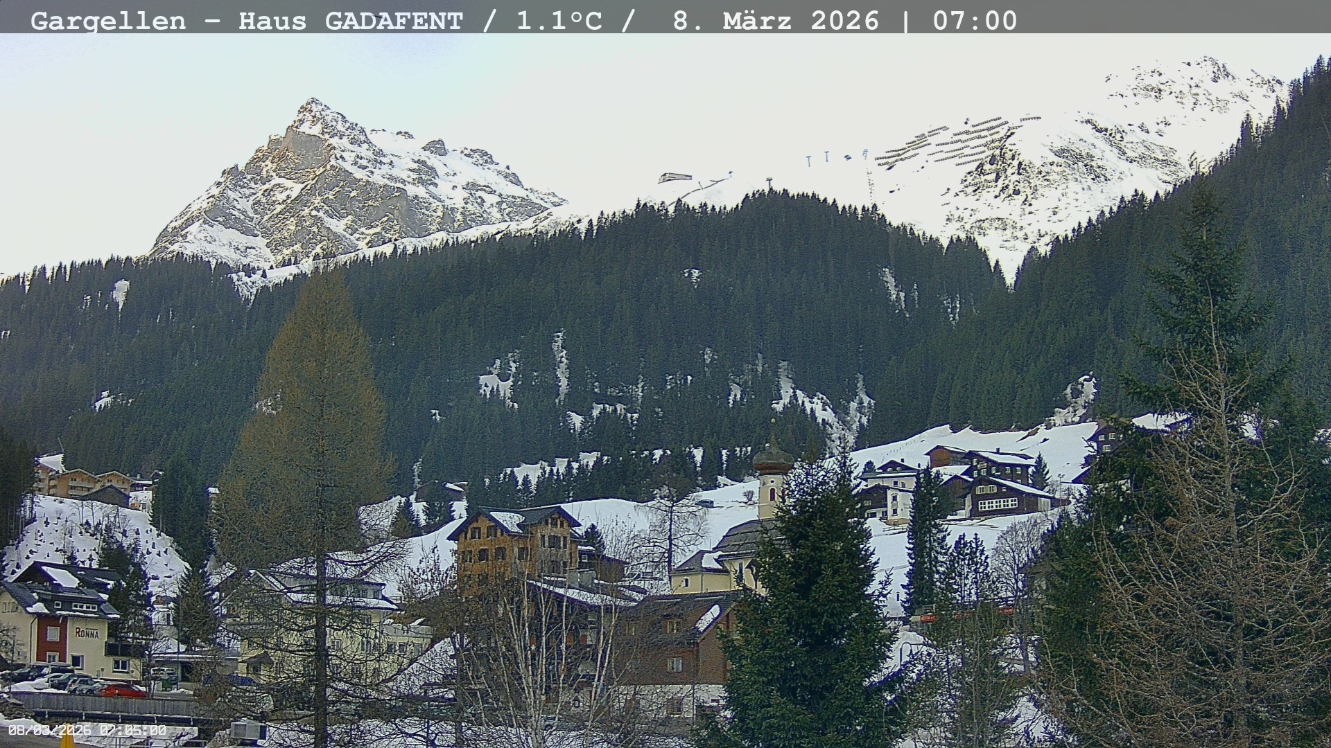 Archiv Foto Webcam Gargellen - Schafberg