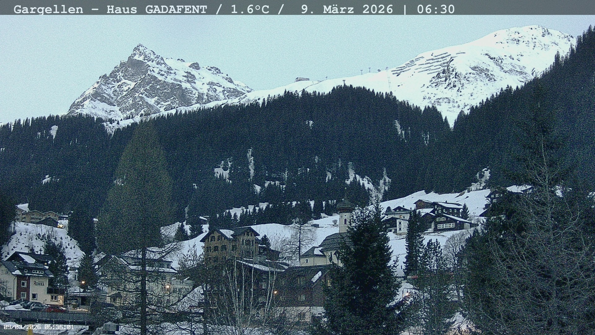 Archiv Foto Webcam Gargellen - Schafberg