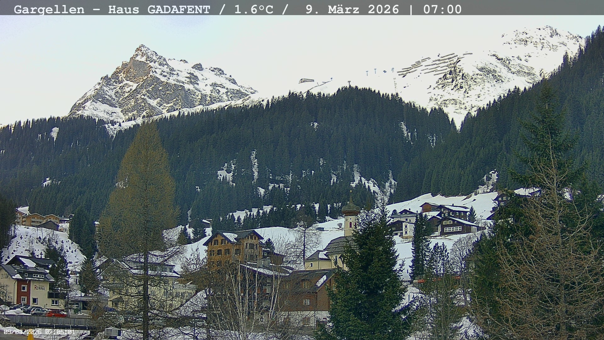 Archiv Foto Webcam Gargellen - Schafberg