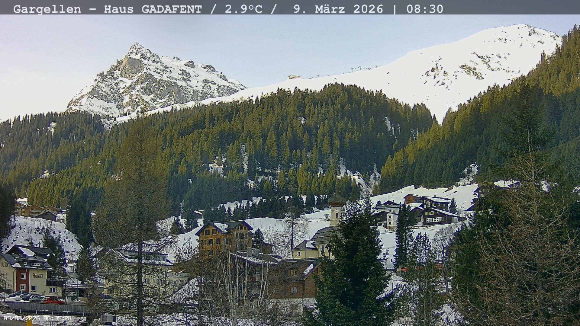 Archiv Foto Webcam Gargellen - Schafberg