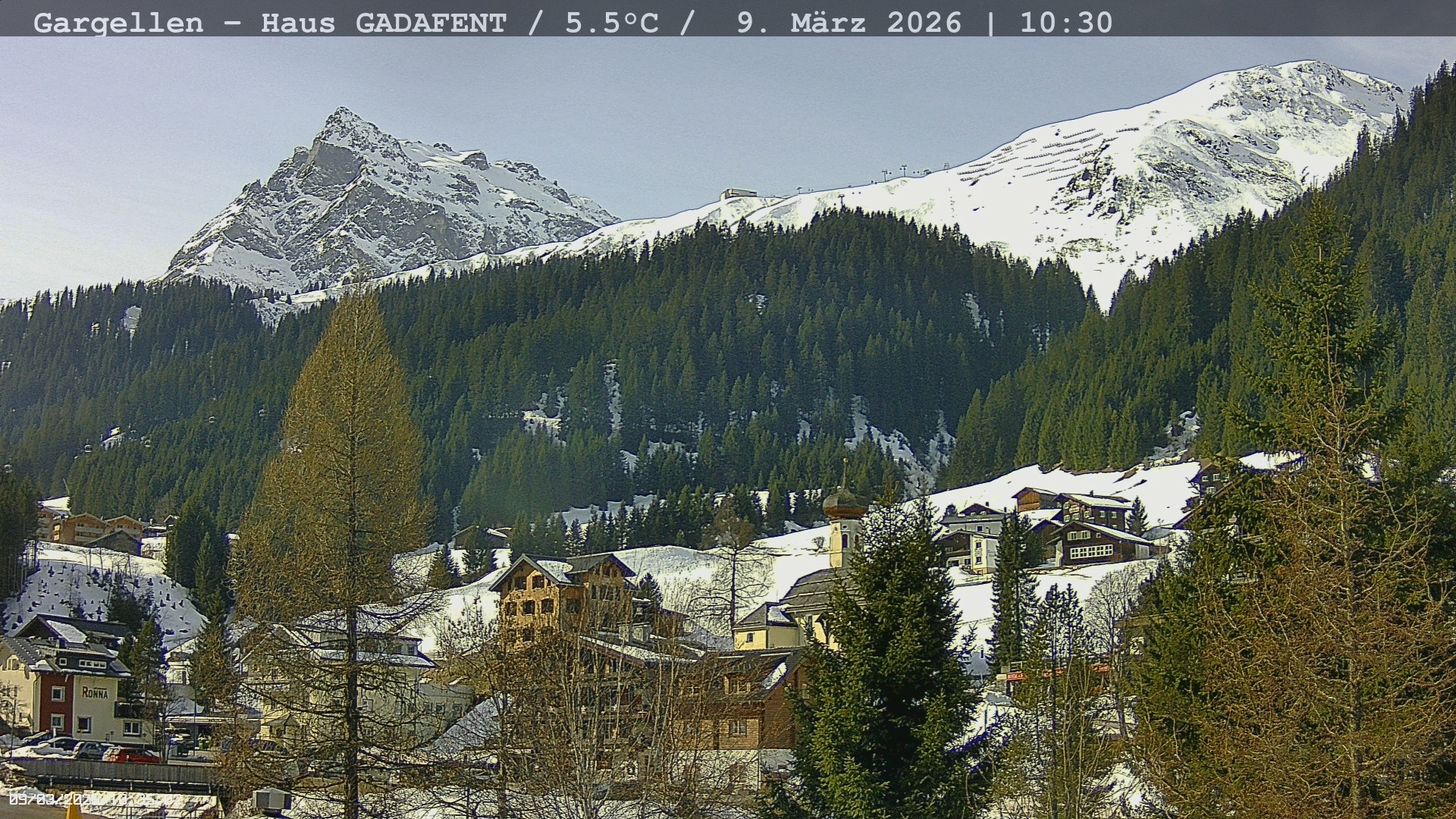 Archiv Foto Webcam Gargellen - Schafberg