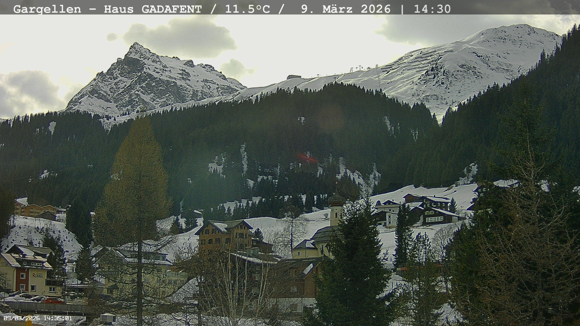 Archiv Foto Webcam Gargellen - Schafberg