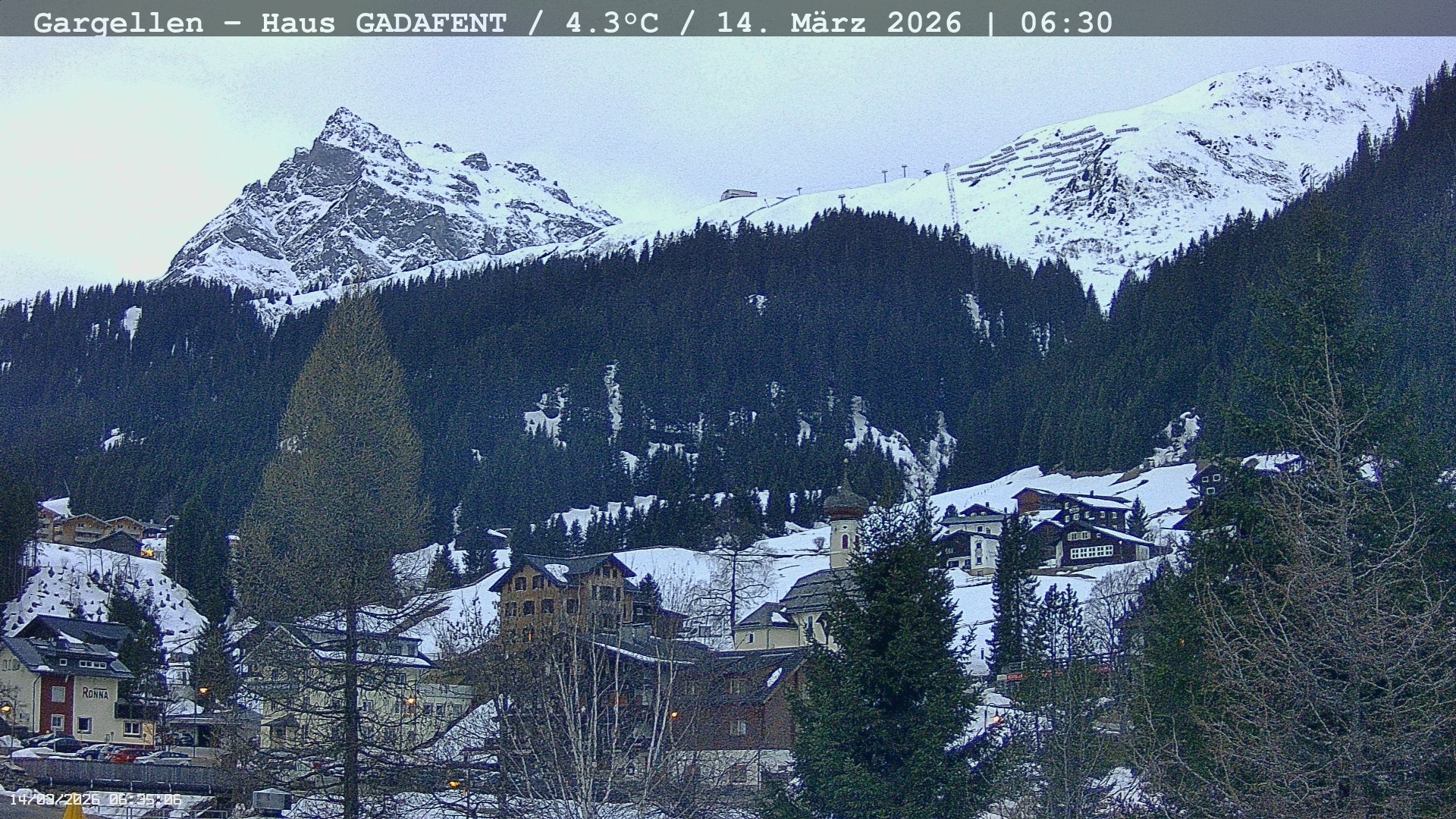 Archiv Foto Webcam Gargellen - Schafberg