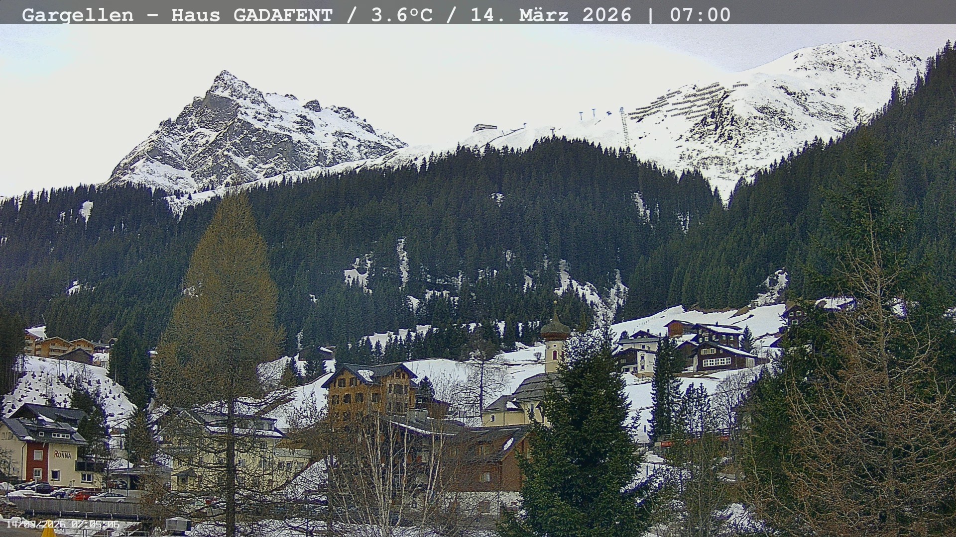 Archiv Foto Webcam Gargellen - Schafberg