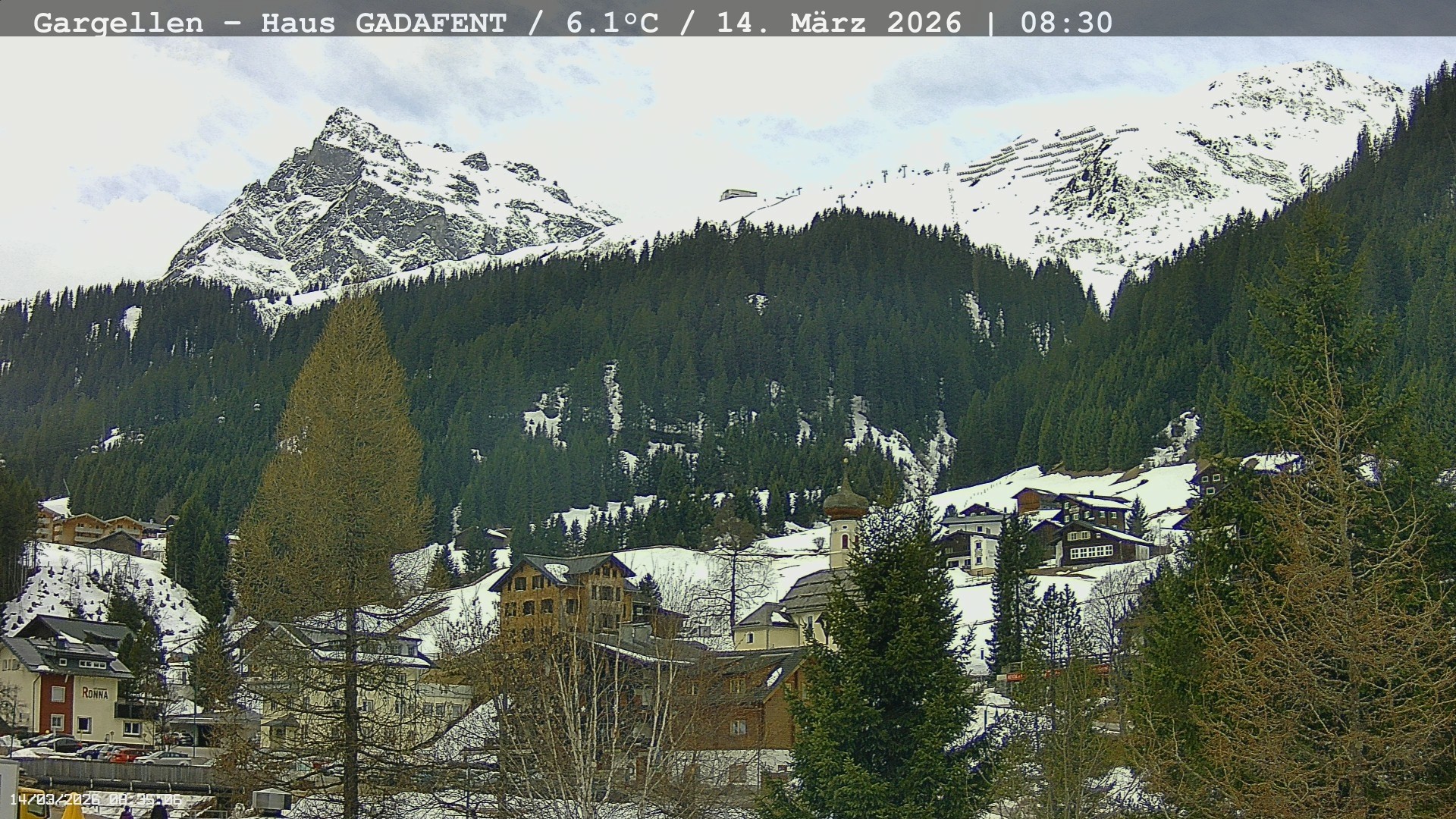 Archiv Foto Webcam Gargellen - Schafberg