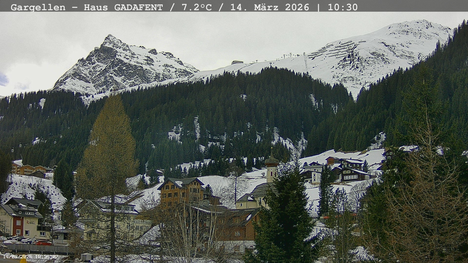 Archiv Foto Webcam Gargellen - Schafberg