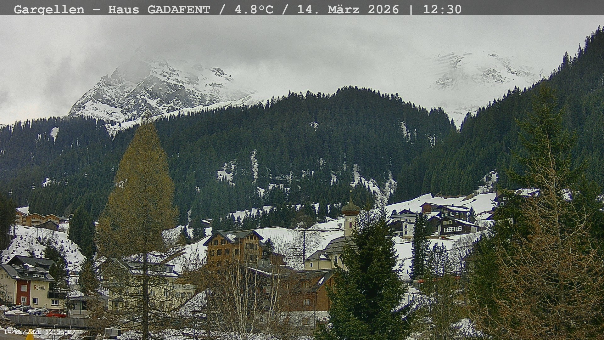 Archiv Foto Webcam Gargellen - Schafberg