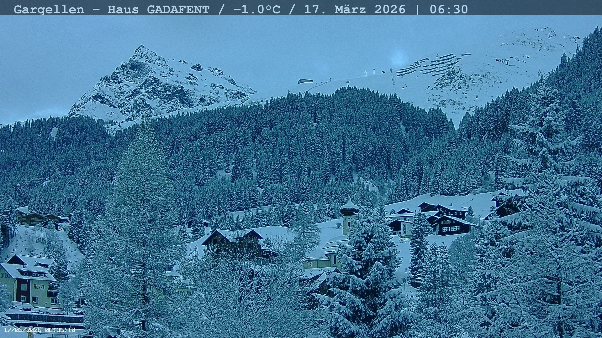 Archiv Foto Webcam Gargellen - Schafberg