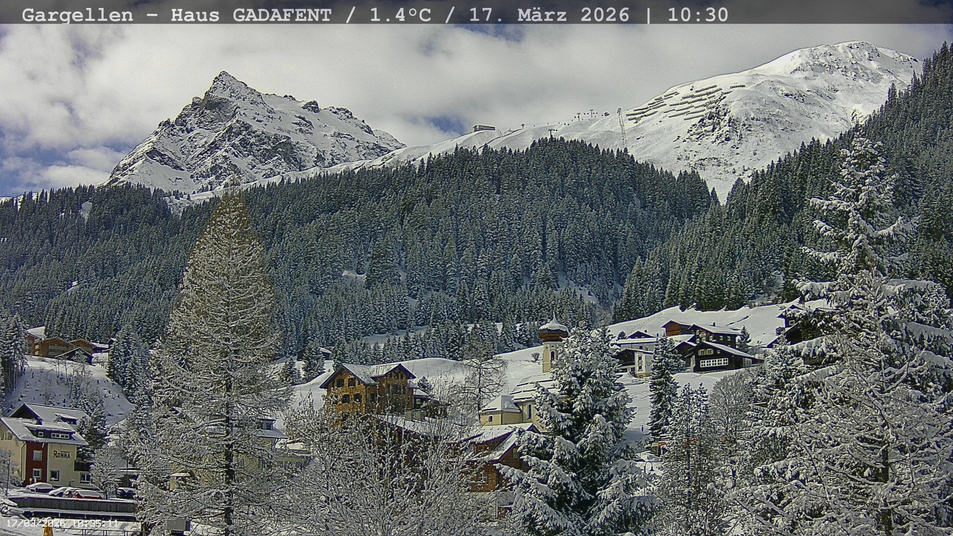 Archiv Foto Webcam Gargellen - Schafberg