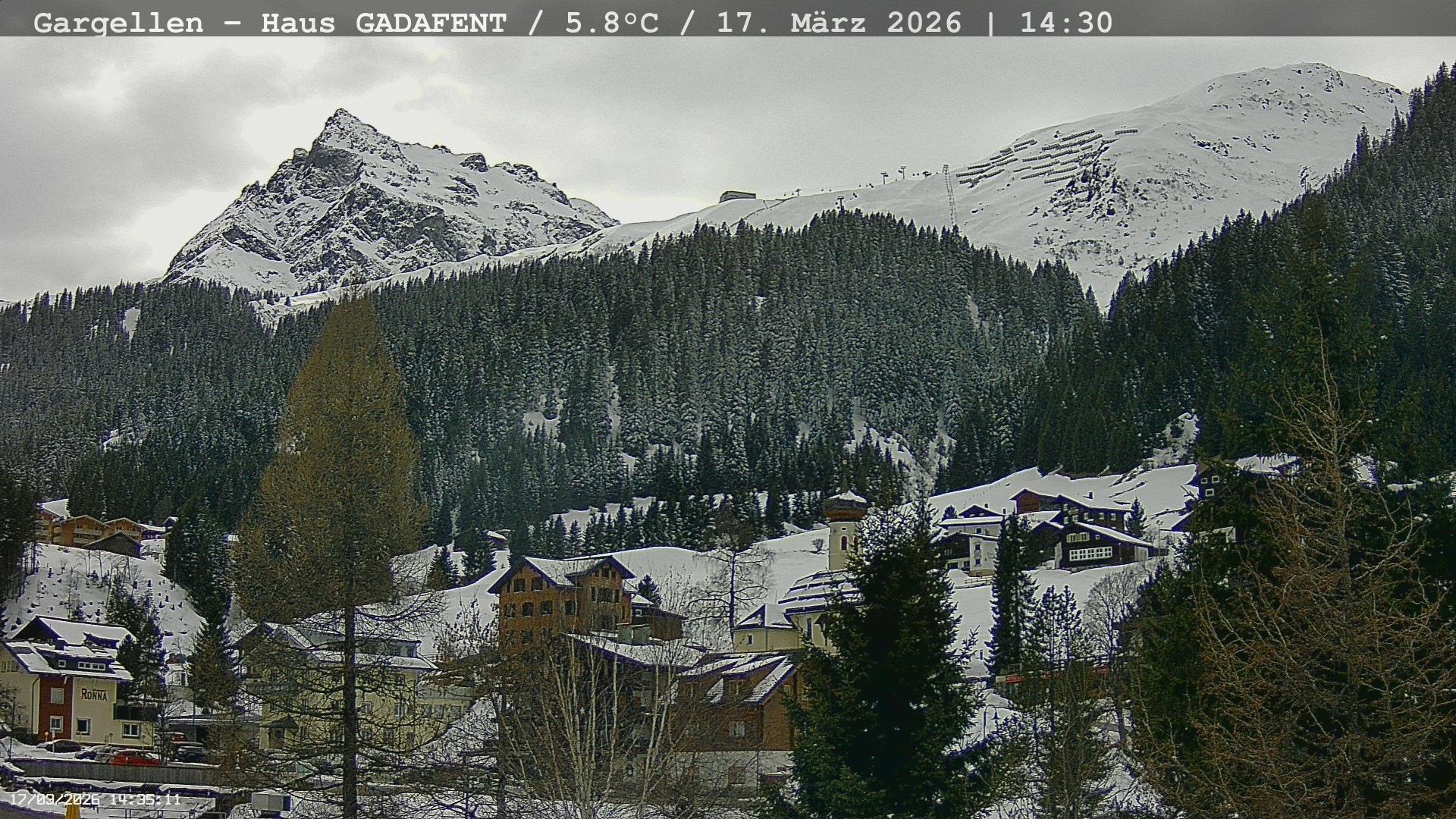 Archiv Foto Webcam Gargellen - Schafberg