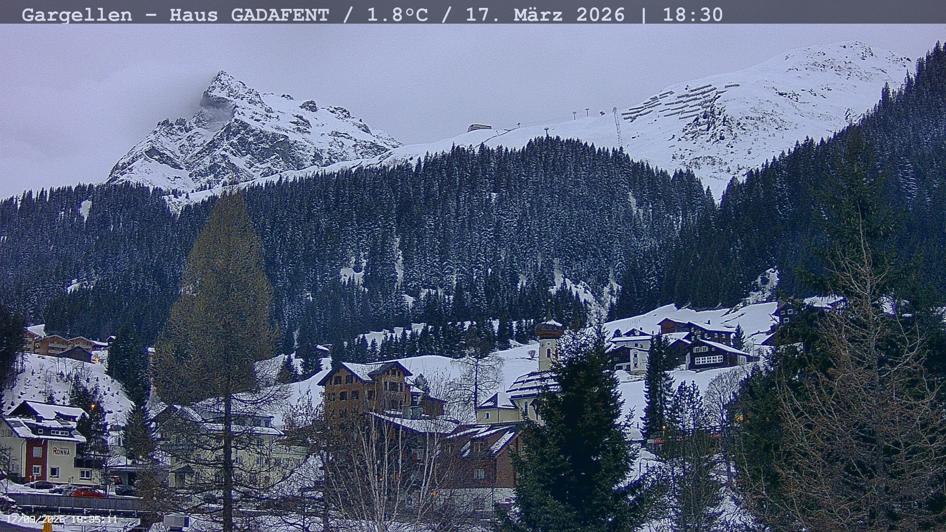 Archiv Foto Webcam Gargellen - Schafberg