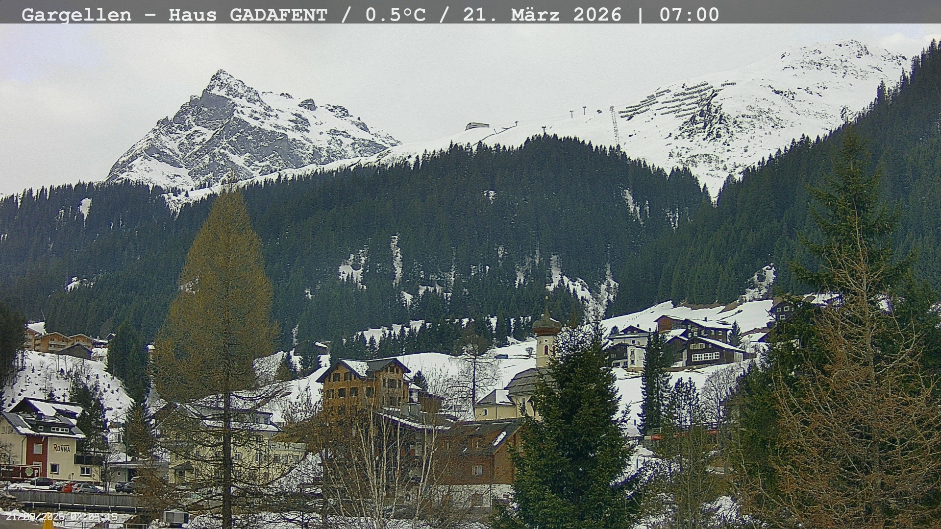 Archived image Webcam Schafberg Gargellen