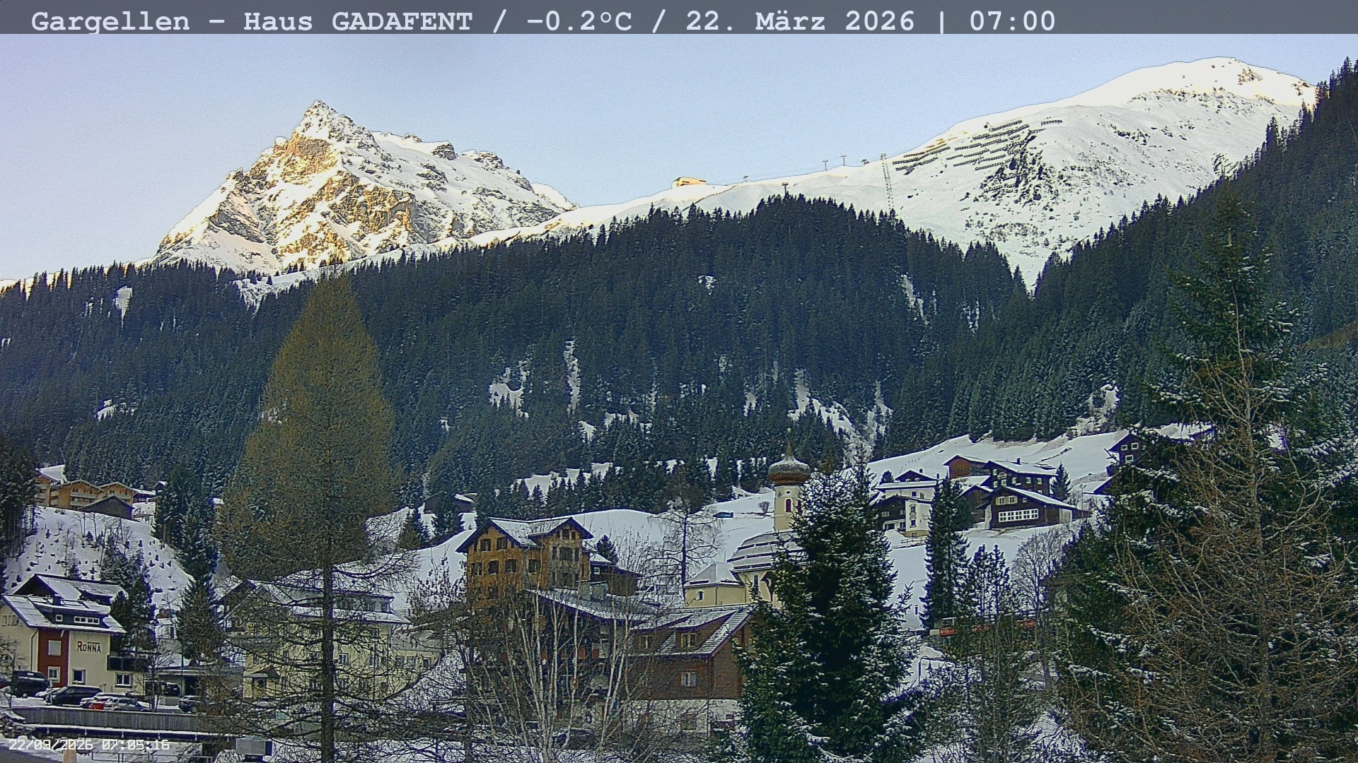 Archiv Foto Webcam Gargellen - Schafberg