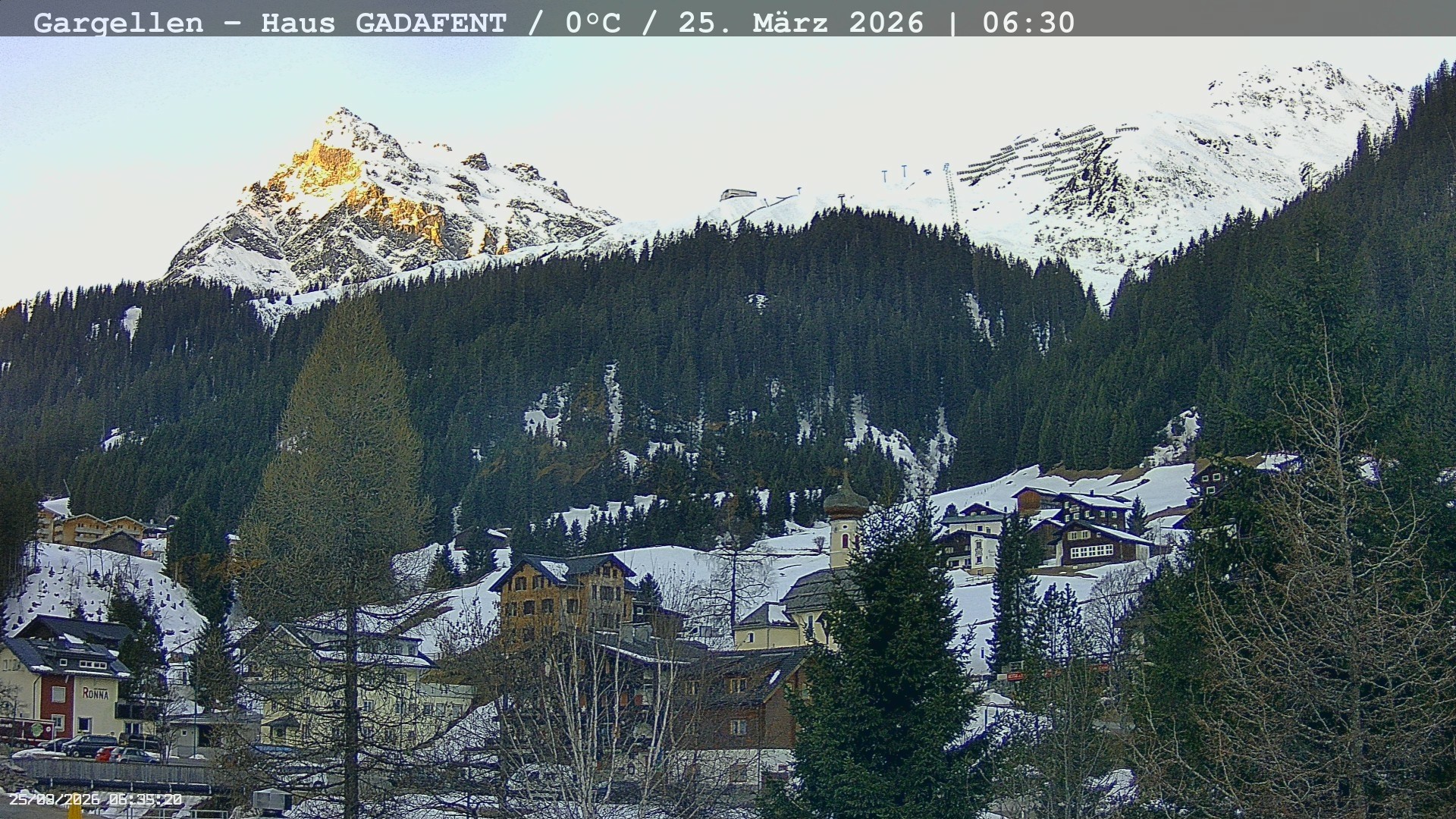 Archiv Foto Webcam Gargellen - Schafberg