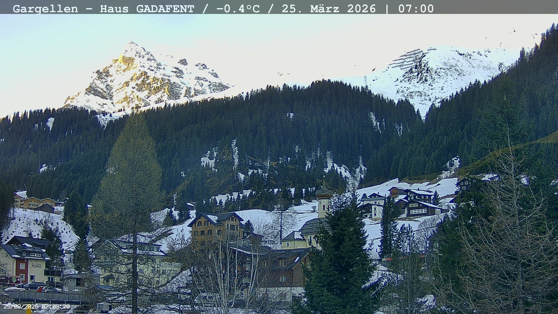 Archiv Foto Webcam Gargellen - Schafberg