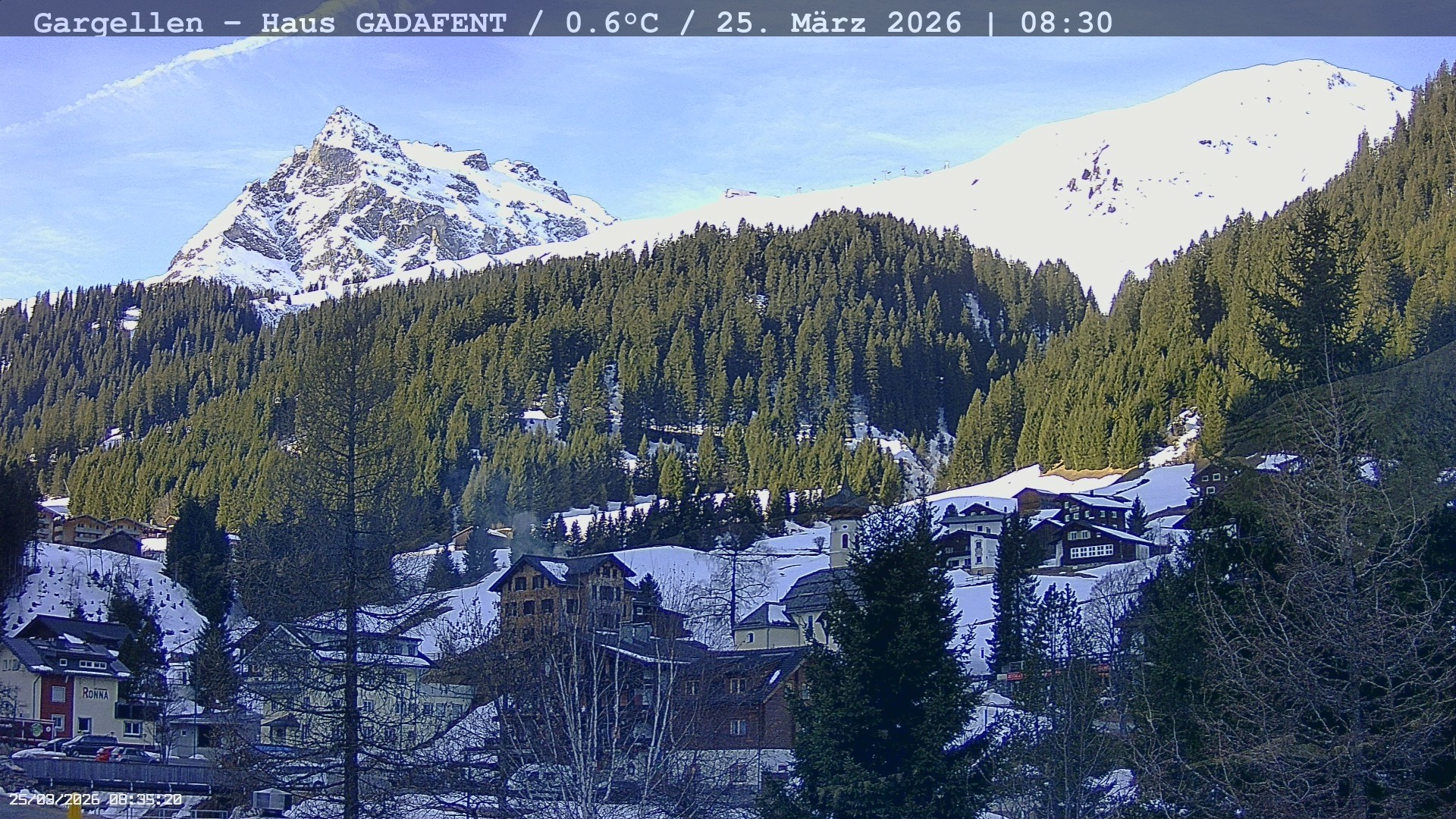 Archiv Foto Webcam Gargellen - Schafberg