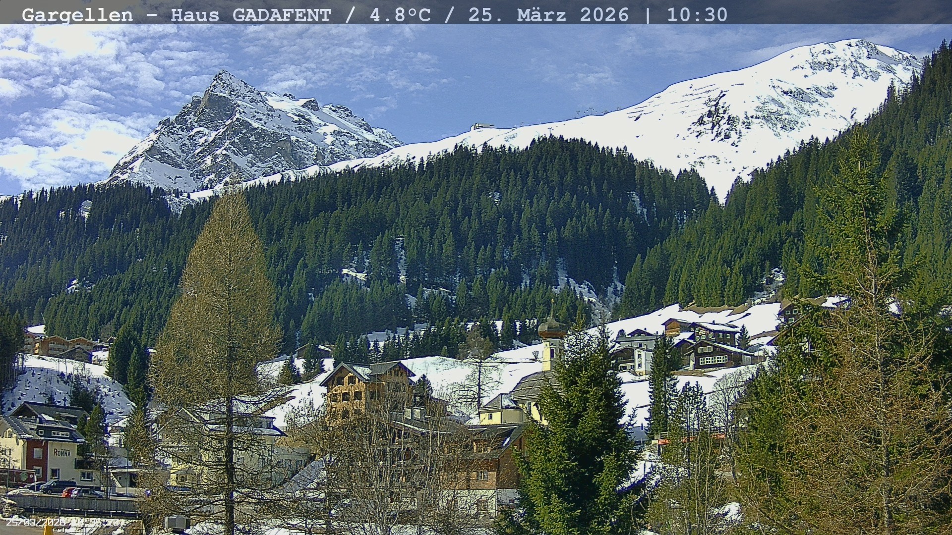 Archiv Foto Webcam Gargellen - Schafberg