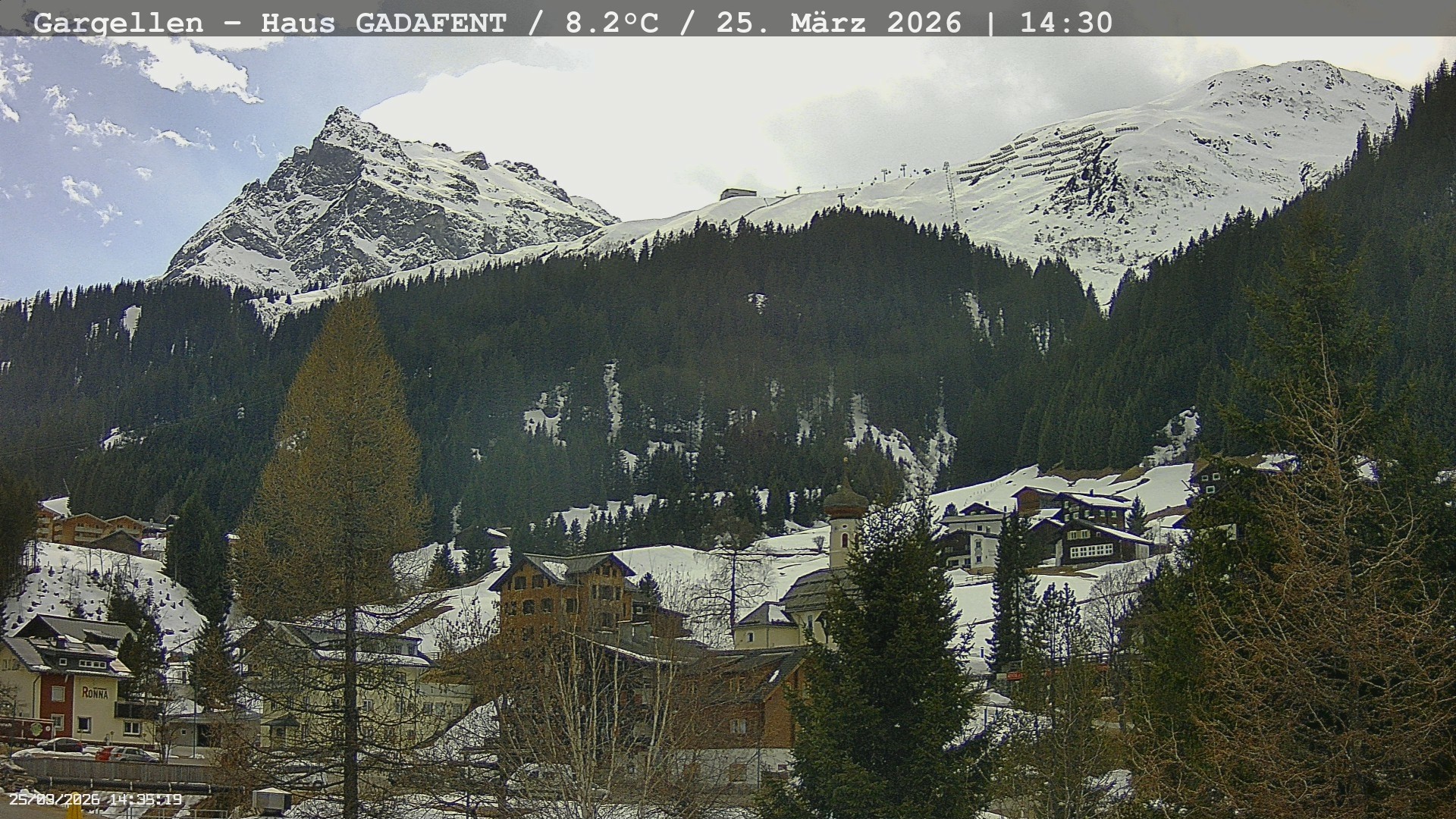 Archiv Foto Webcam Gargellen - Schafberg