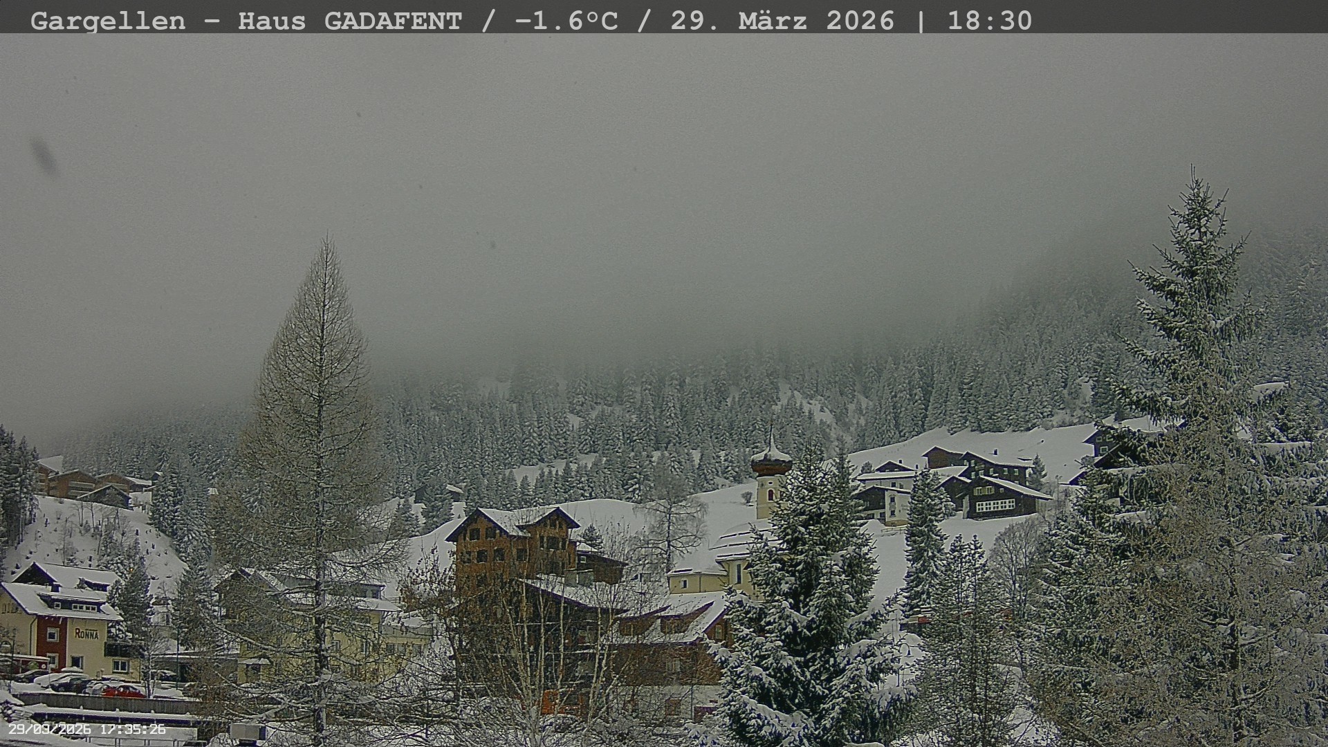 Archived image Webcam Schafberg Gargellen