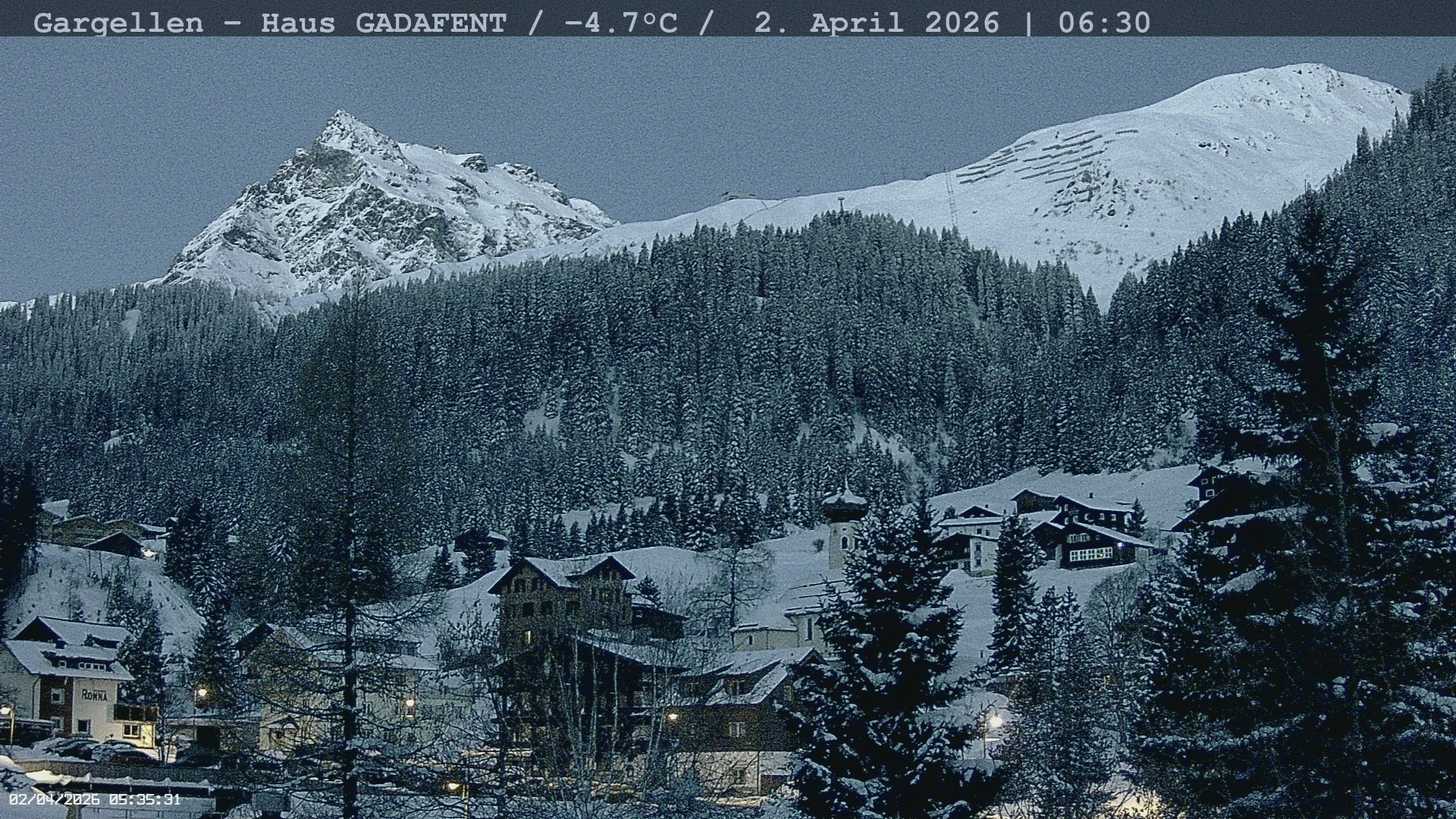 Archiv Foto Webcam Gargellen - Schafberg